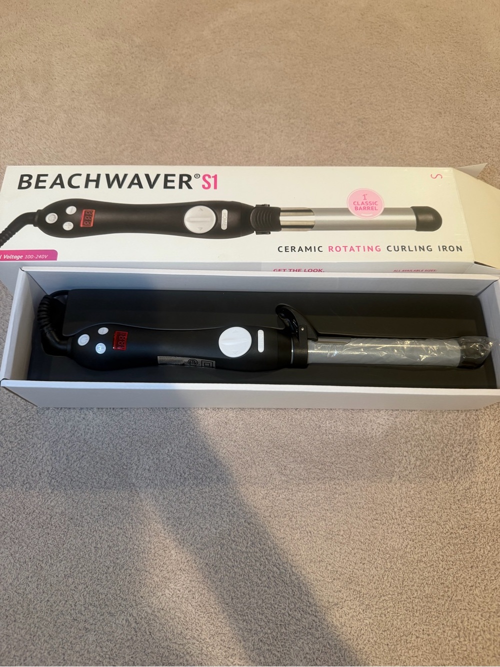 Beachwaver S1 Black Ceramic Rotating Curling Iron